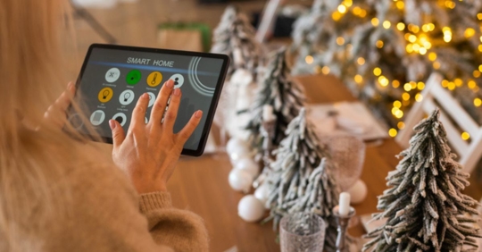 adjusting smart home settings during the holidays